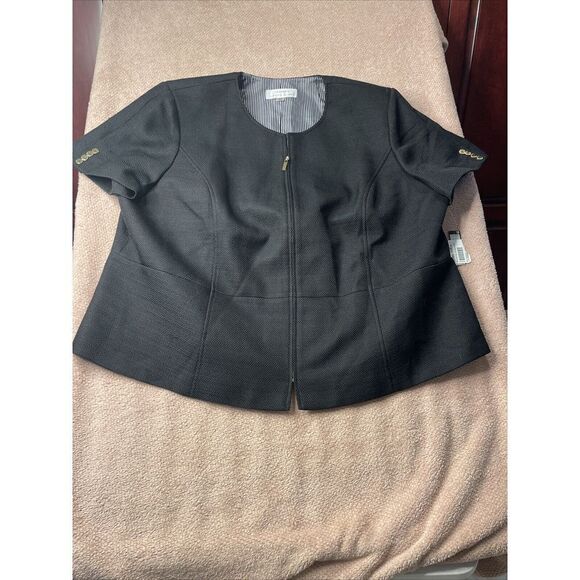 Tahari Jackets & Blazers - Tahari Arthur S Levine Short Sleeve 24 W Jacket Zip Front NWT